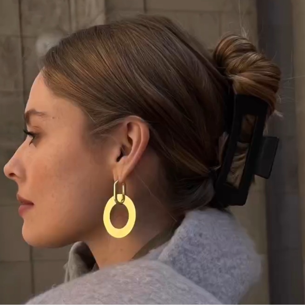 Uncommon James gold double hoop earrings